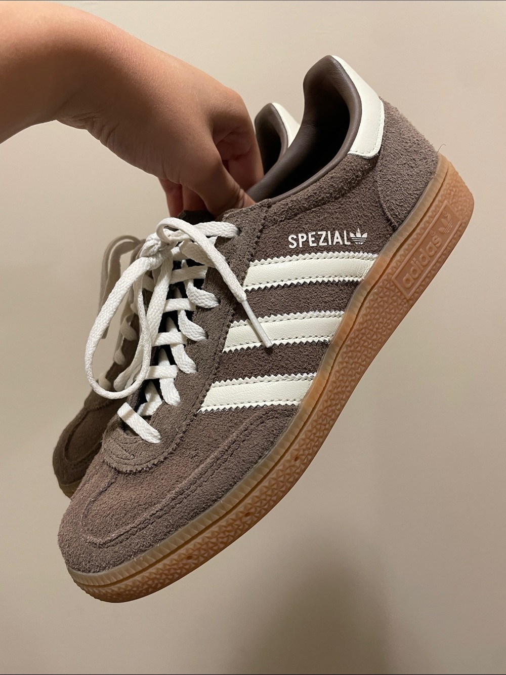 adidas Spezial Suede Sneakers in Brown and White